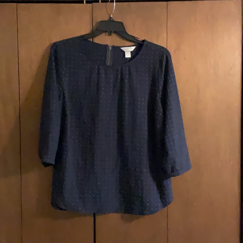 Elegant Navy Blue Women's Top